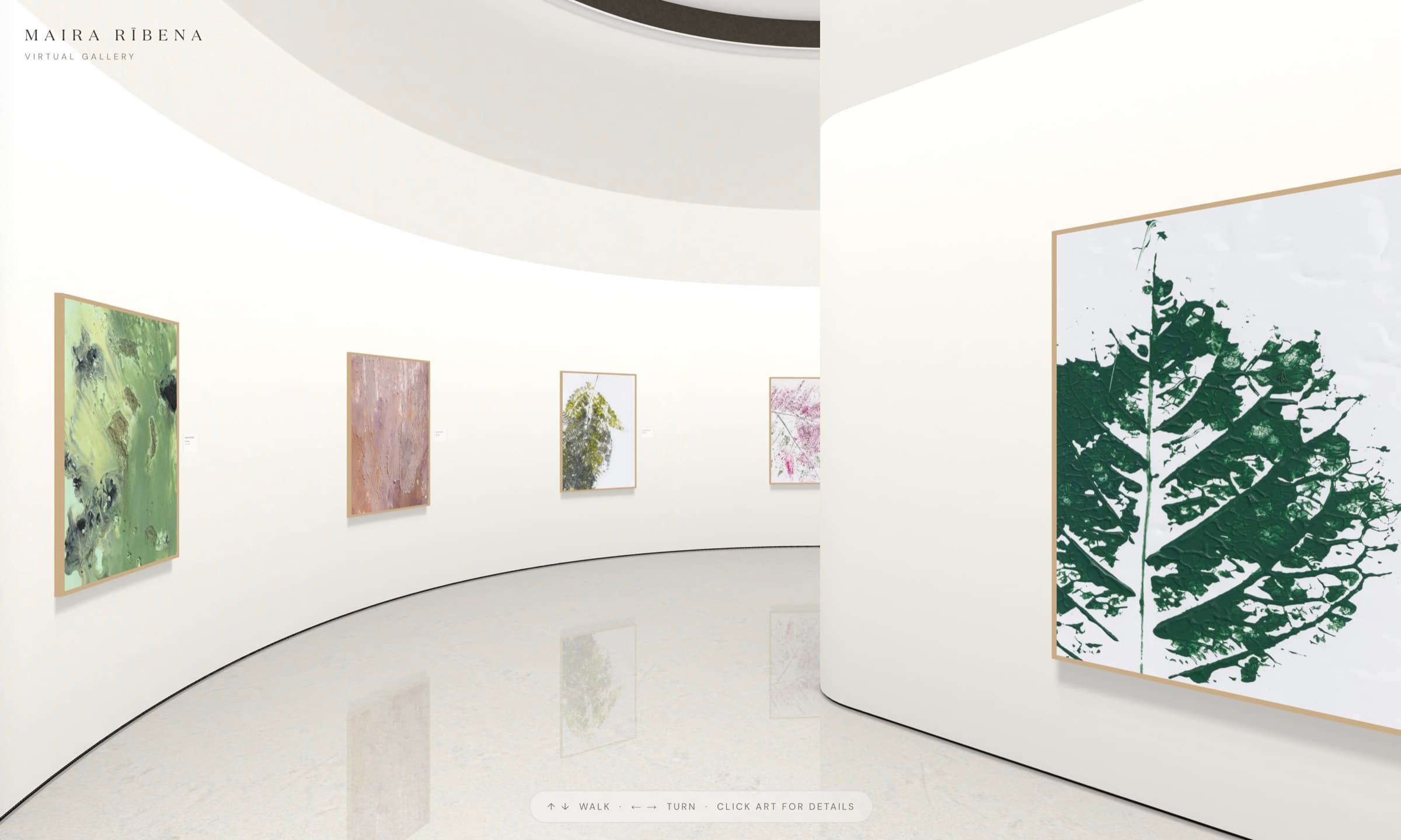 Inside The Loop — a skylit elliptical gallery hung with art