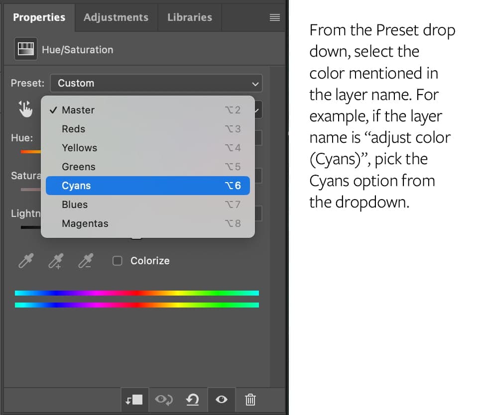 Color adjustment example 2