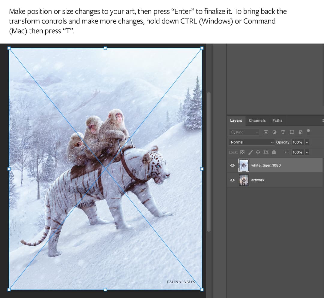 Final result with artwork integrated