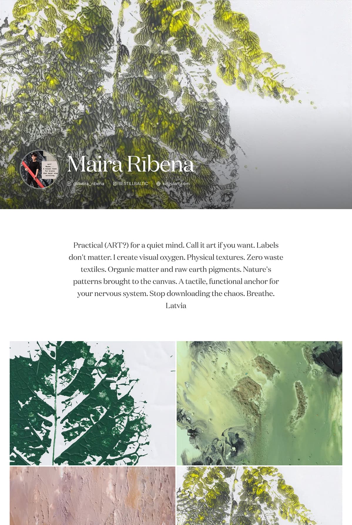 Maira Rībena’s artist page