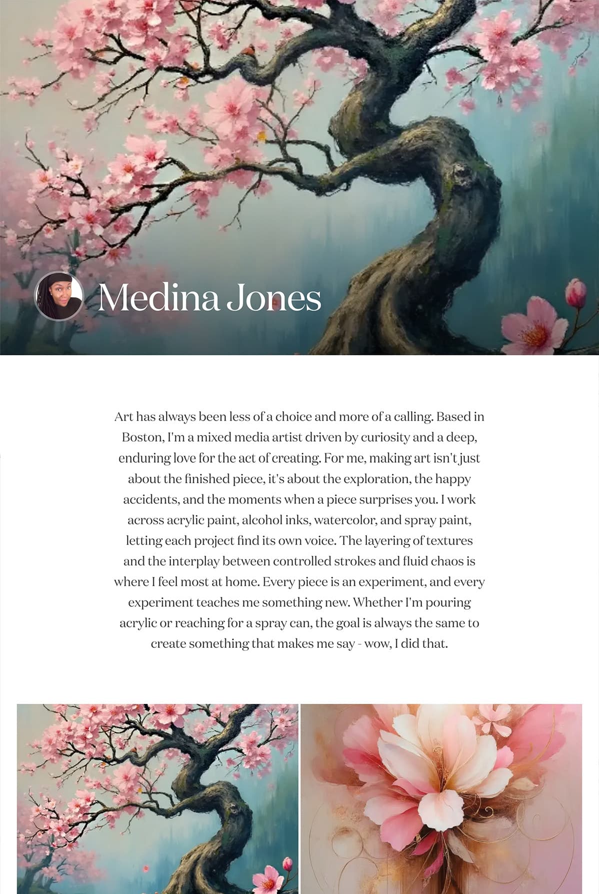 Medina Jones’s artist page