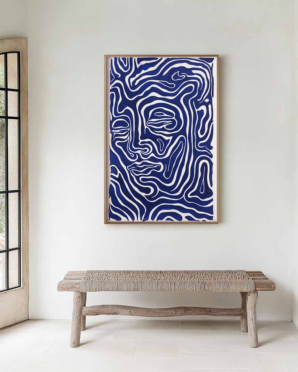 FRAMES automatically framing the artwork and placing it on the wall with a default shadow