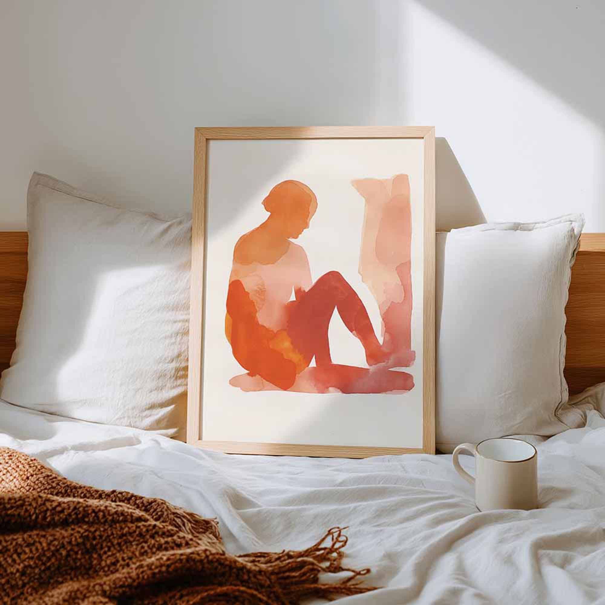 5x7 Wood Frame - Art Mockup Template