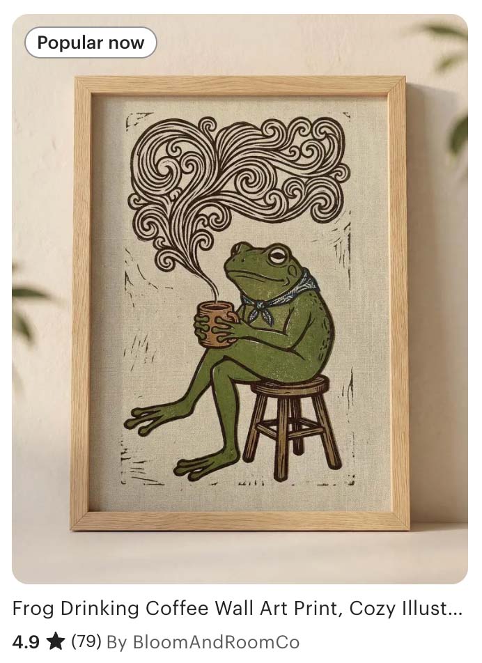 Etsy art listing example by BloomAndRoomCo