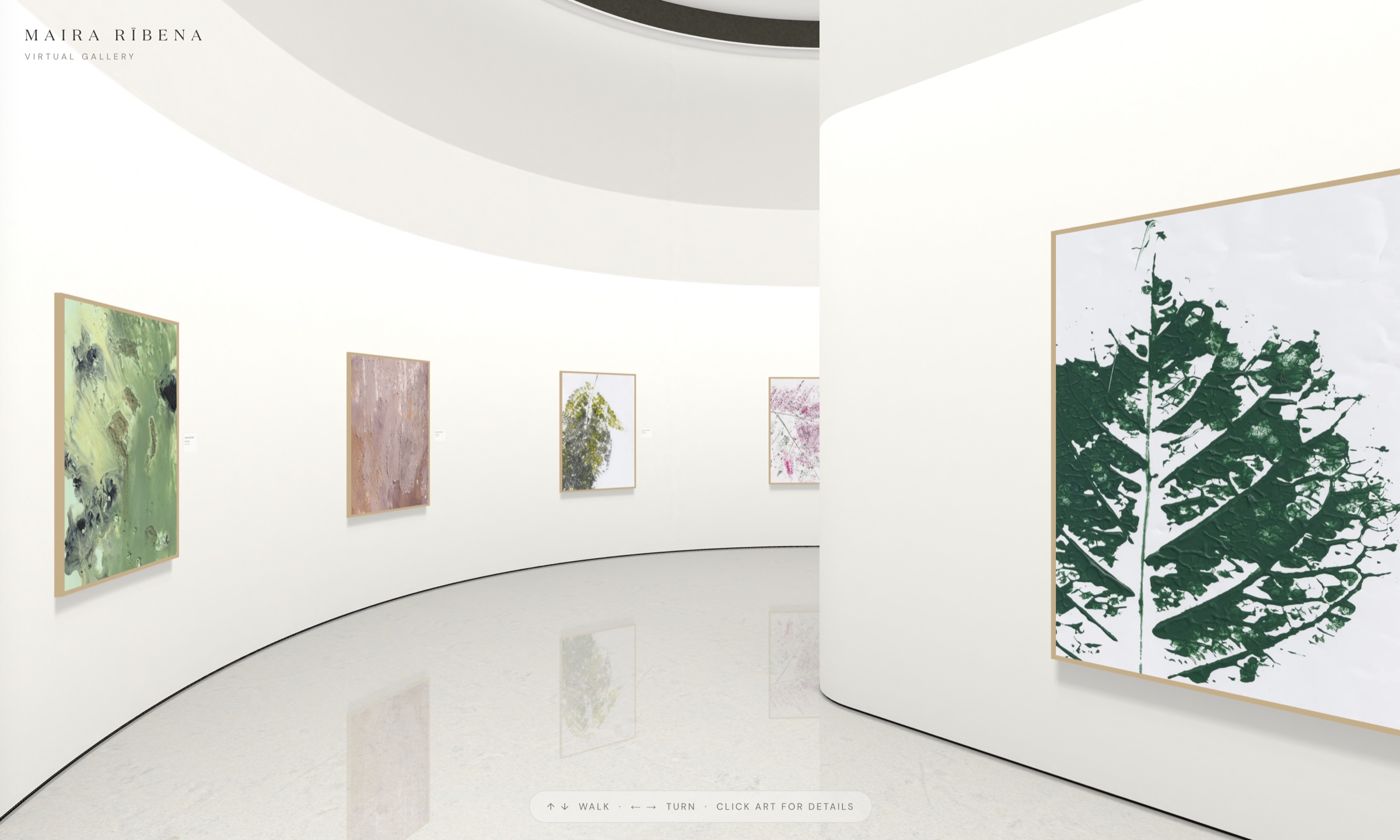 Inside The Loop — a skylit elliptical gallery hung with art